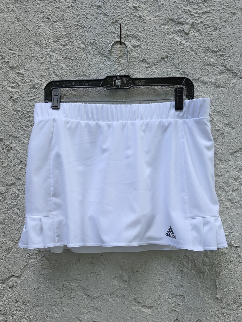 Adidas Climalite White Pleated Ruffled Golf Tennis Pickleball Skort Skirt Size L
